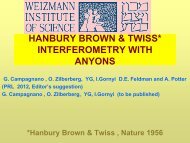 HANBURY BROWN & TWISS* INTERFEROMETRY WITH ANYONS