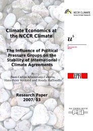 The Influence of Political Pressure Groups on the ... - NCCR Climate