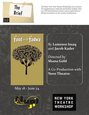 Food and Fadwa - New York Theatre Workshop