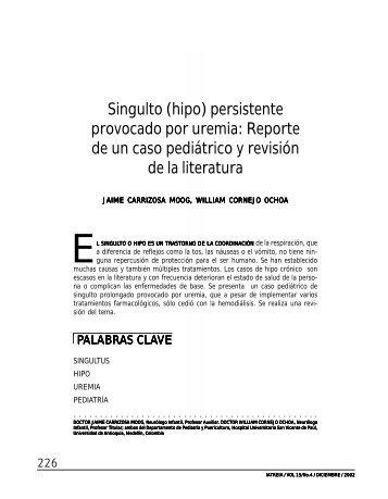 Singulto (hipo) persistente provocado por ... - SciELO Colombia