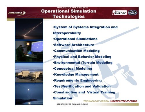 AMRDEC System Simulation and Development Directorate (SSDD ...