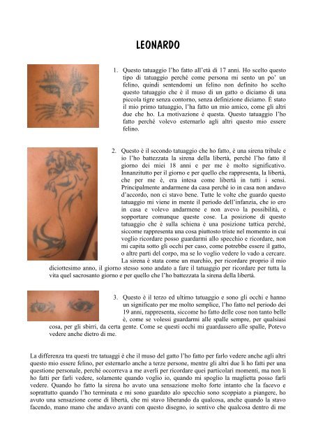 interviste su i tatuaggi - Smibroletto.It
