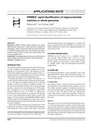 PRIMEX: rapid identification of oligonucleotide ... - Bioinformatics