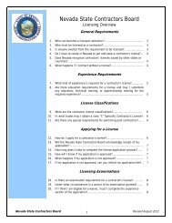 Licensing Overview.pdf - Nevada State Contractors Board