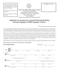 Application for Licensure as a Licensed Clinical Social Worker ...