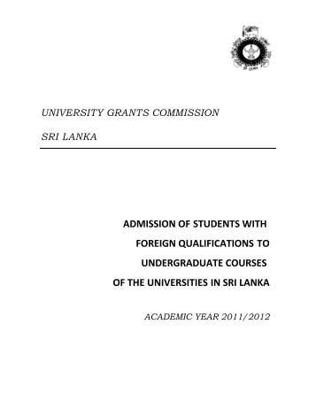 Instructions and Application - University Grants Commission - Sri ...