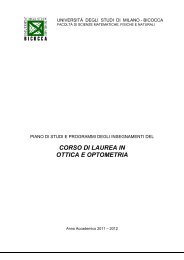 corso di laurea in ottica e optometria - Scienza dei Materiali ...