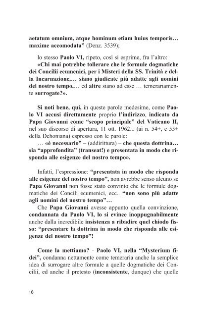 APPUNTI CRITICI sul Vaticano II 1 - Chiesa viva