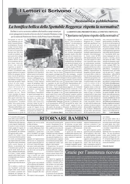 Volano le polemiche - Giornale dell'Altopiano