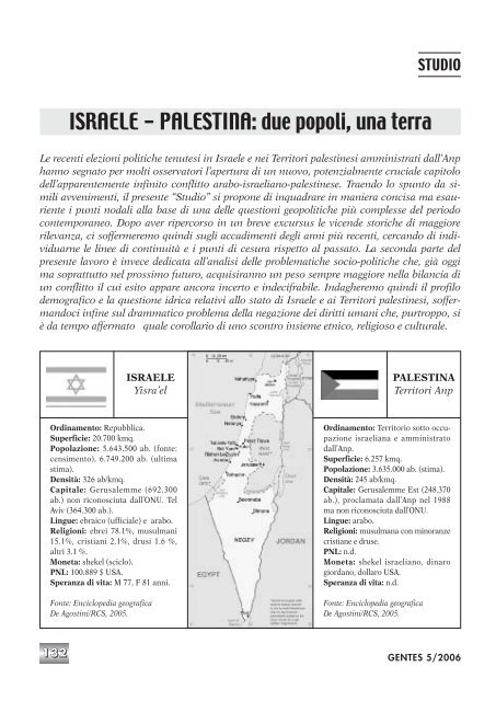 Israele e Palestina - Lega Missionaria Studenti