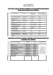 List of Foreign Students for year 2008-09 - Unigoa.ac.in