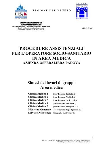 procedure assistenziali per oss area medica - Massimo Franzin