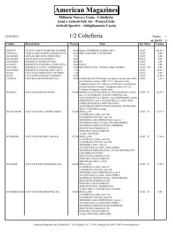 Coltelleria - American Magazines