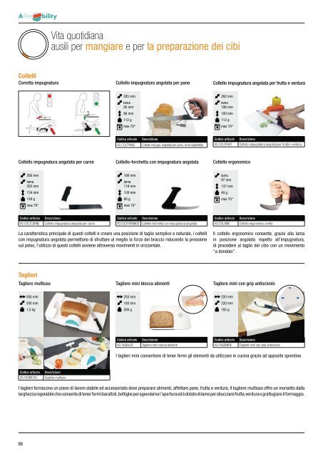 Vita quotidiana ausili per mangiare e per la ... - allmobility