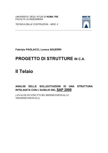 PROGETTO DI STRUTTURE IN CA Il Telaio - fabriziopaolacci.it