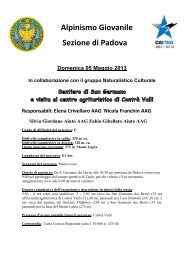 Consulta la relazione - CAI Sezione di Padova