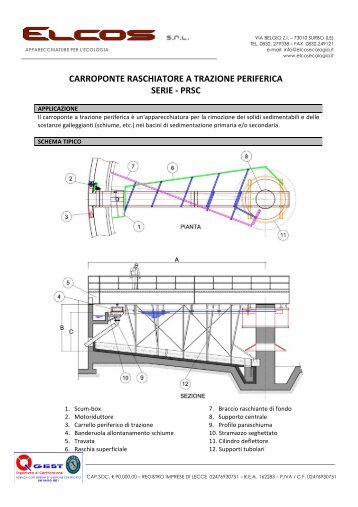 carroponte raschiatore a trazione periferica serie ... - Elcosecologia.it