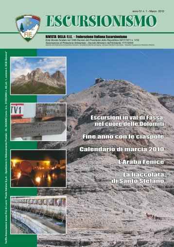 Escursionismo – anno 51 n° 1 – marzo 2010 - FIE