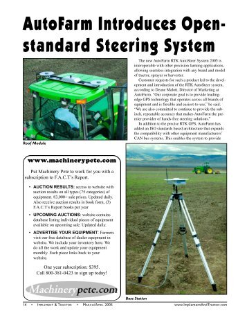 AutoFarm Introduces Open- standard Steering System - Novariant