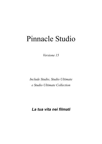 Pinnacle Studio 15 Manuale