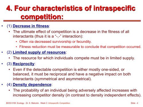 Intraspecific Competition.