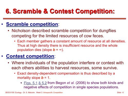 Intraspecific Competition.