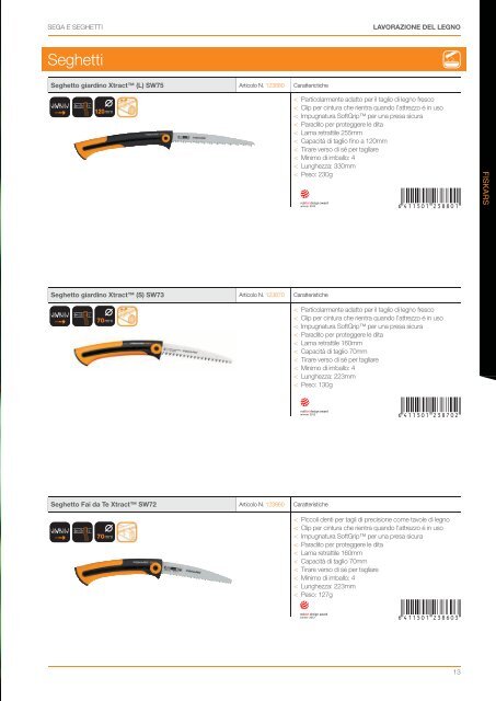 Catalogo GIARDINAGGIO 2013 - Fiskars