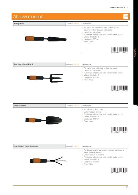 Catalogo GIARDINAGGIO 2013 - Fiskars