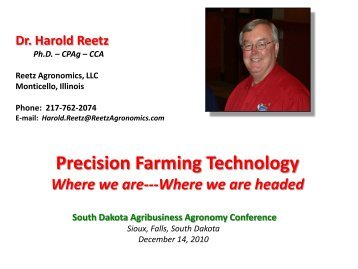 Precision Farming Technology - South Dakota Agri-Business ...