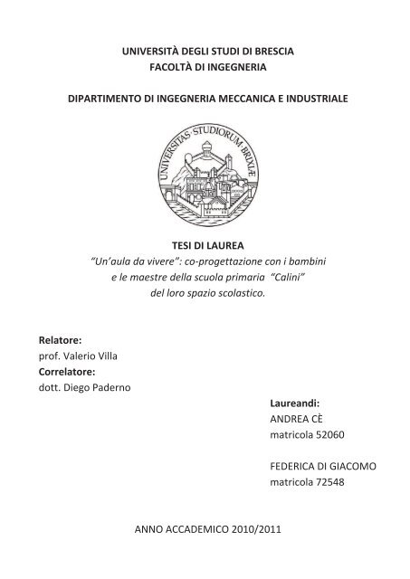 Cè_Di Giacomo_Tesi - Ingegneria - Università degli Studi di Brescia