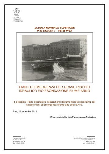 Piano alluvione (PDF) - Area Download - Scuola Normale Superiore