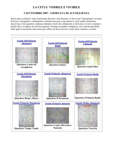 LA CITTA' VISIBILE E VIVIBILE - Istituto Comprensivo Altopascio