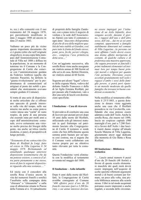 Quaderno Borgoantico n° 13 - associazione Borgoantico