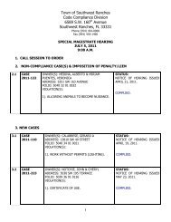 Agenda - Town Of Southwest Ranches