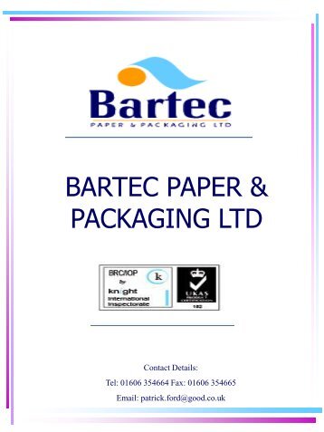 BARTEC PAPER & PACKAGING LTD - Approved Business