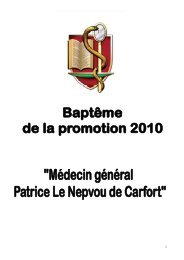 2°Cie : Promotion « Médecin général Patrice le Nepvou de Carfort