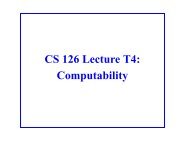 CS 126 Lecture T4: Computability - Princeton University