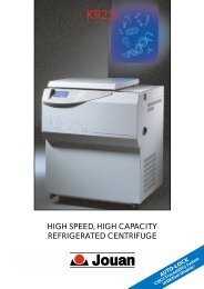 HIGH SPEED, HIGH CAPACITY REFRIGERATED CENTRIFUGE