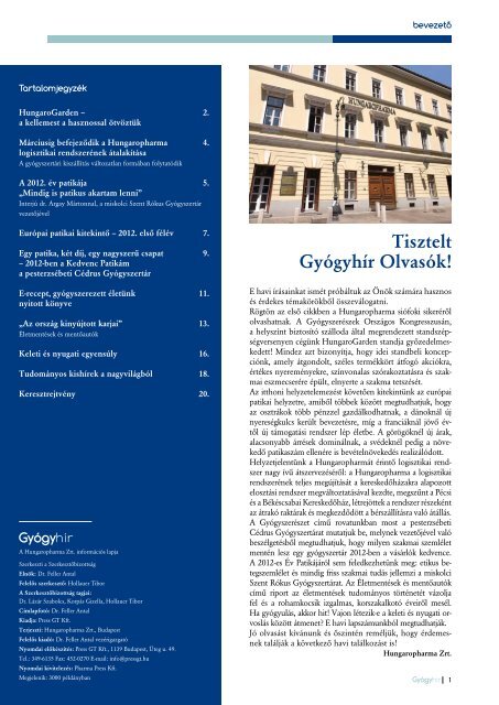 GYÓGYHÍR MAGAZIN - XX. évfolyam 2012/8. szám - Cédrus Patika