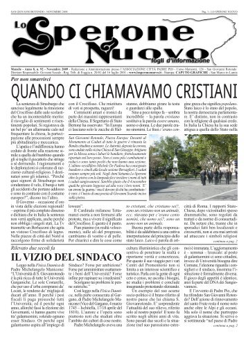 QUANDO CI CHIAMAVAMO CRISTIANI - Losperonenuovo.It