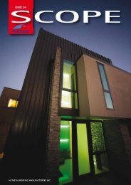 View SCOPE ISSUE 24 as pdf - Metal Roofing Manufacturers