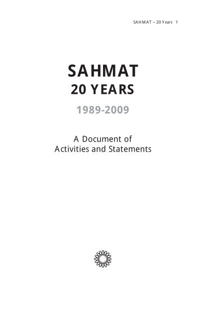 years Activites Book Sahmat