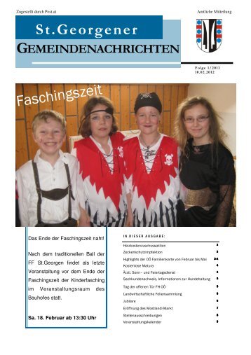 St.Georgener Faschingszeit - Gemeinde St. Georgen bei Grieskirchen