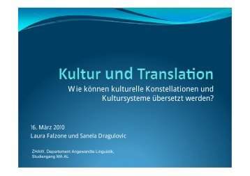 Laura Falzone, Sanela Dragulovic - Translation Concepts