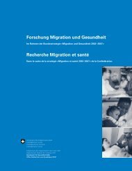 Forschung Migration und Gesundheit im Rah - Bundesamt für ...