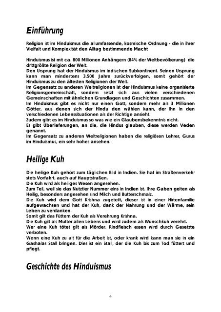 Ausarbeitung zum Hinduismus (pdf) - fachschulteam