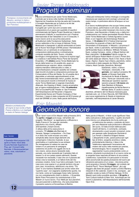 ESZ NEWS N. 60 Febbraio 2013.pdf - Edizioni Suvini Zerboni