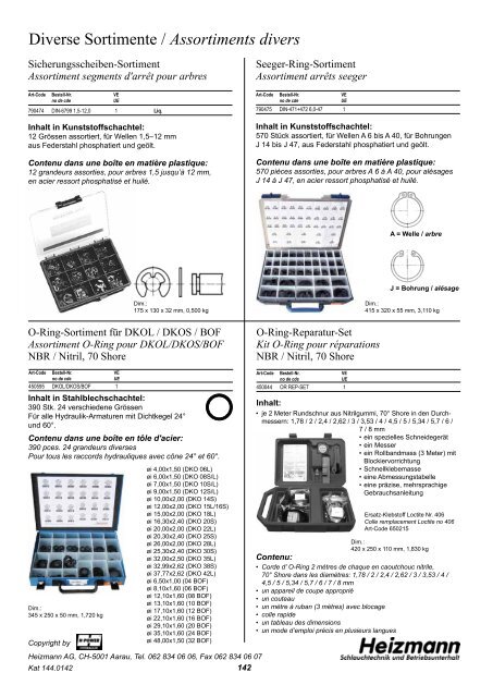 catalogue à télécharger PDF 4.00 MB - Heizmann AG