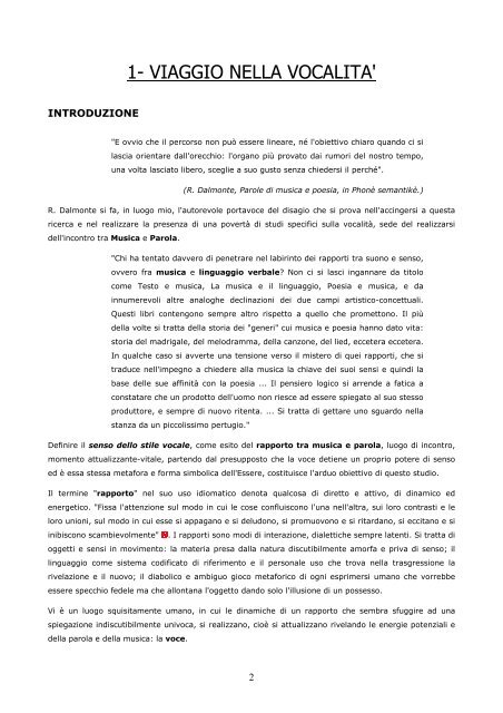 Il Canto di Tradizione Orale Il Canto di Tradizione Orale