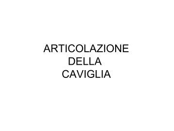 ARTICOLAZIONE DELLA CAVIGLIA - www.marionline.it